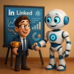 Інфографіка етапів розвитку LinkedIn: досягнення, занепади та інтеграція ШІ у рекомендації і безпеку
