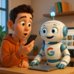 Speech-to-Retrieval (S2R) у Google: AI перетворює голос на векторний пошук; мікрофон, звукові хвилі та граф ембеддингів